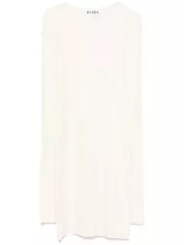 Мини-платье ETERNE с длинными рукавами и круглым вырезом, белый