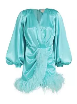 Мини-платье Farah с перьями Bronx and Banco, синий