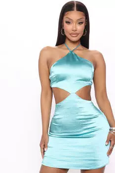 Мини платье Fashion Nova 32214SK, нефритовый