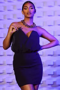 Мини платье Fashion Nova A37901, нави