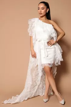 Мини платье Fashion Nova B17972, белый