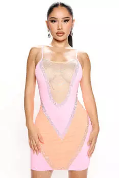 Мини платье Fashion Nova BDS70685, розовый