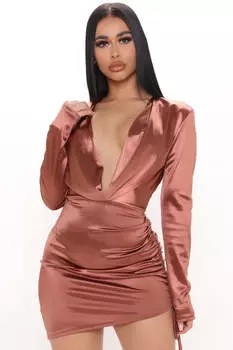 Мини платье Fashion Nova D3586, роза