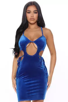 Мини платье Fashion Nova D4104, роял