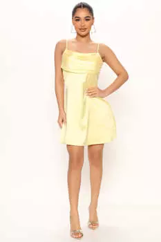 Мини платье Fashion Nova D8050, желтый