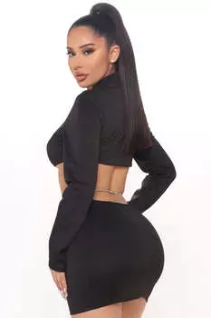 Мини платье Fashion Nova DH8258, черный