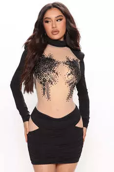 Мини платье Fashion Nova DND52145, черный