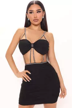 Мини платье Fashion Nova MD7908, черный
