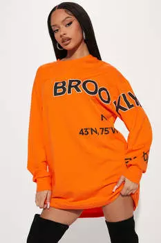 Мини платье Fashion Nova SB8352, оранжевый