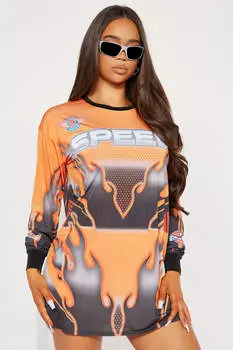 Мини платье Fashion Nova YD1561N, оранжевый