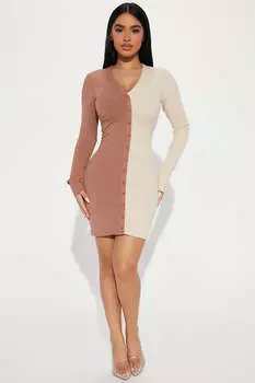 Мини платье Fashion Nova ZDD1606, кремовый