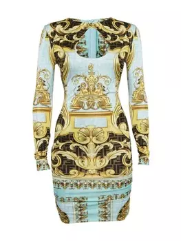 Мини-платье Fendace Gold Baroque FENDI, синий