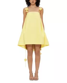 Мини-платье Fiona с цветочным принтом и бретельками LEO LIN, желтый