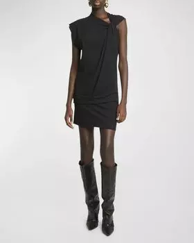 Мини-платье-футболка Leany Twisted Isabel Marant, цвет Black
