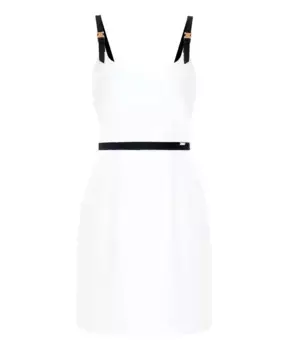 Мини Платье Футляр с контрастным поясом Kocca, белый