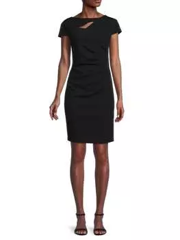 Мини-платье-футляр с вырезом DKNY Black