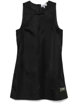 Мини-платье GANNI с бантом, черный