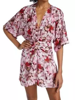 Мини-платье gazaniaspe с цветочным принтом IRO Pink