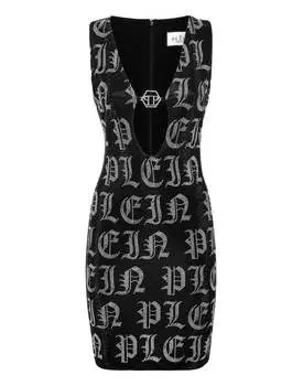 Мини-платье Gothic Plein Strass PHILIPP PLEIN, черный