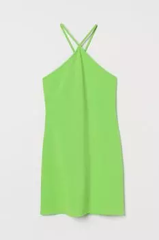 Мини-платье H&M, зеленый