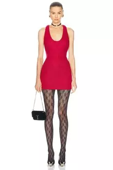 Мини-платье Harlowe из букле SER.O.YA, цвет Ruby Red