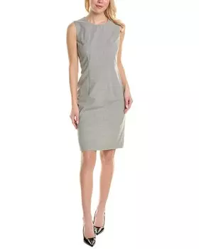 Мини-платье Hugo Boss Dirusa из смесовой шерсти, серый