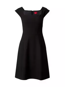 Мини платье HUGO Dress Kinti, черный
