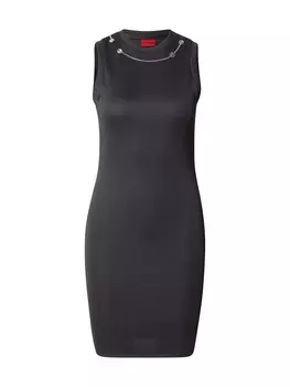 Мини платье HUGO Dress Naloita, черный