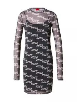 Мини платье HUGO Dress Nelonie, черный