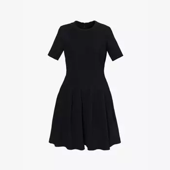 Мини-Платье Hypha с круглым вырезом из переработанного полиэстера, трикотаж в рубчик Cfcl, черный