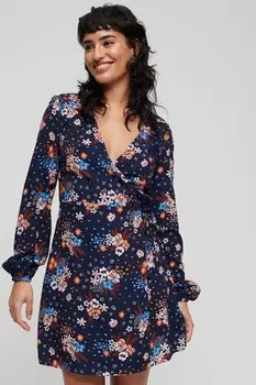 Мини-платье и принтом Superdry, синий