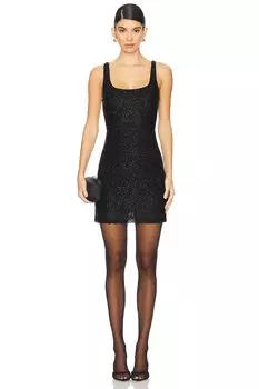 Мини-Платье inori с бисером L'Agence, черный