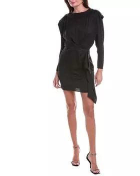 Мини-платье IRO Hiari из шелковой смеси, черный