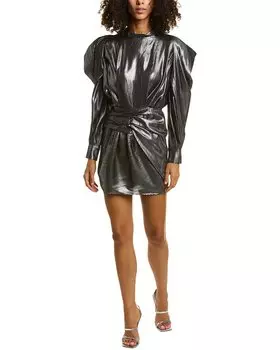 Мини-платье IRO Kapena из шелковой смеси, черный