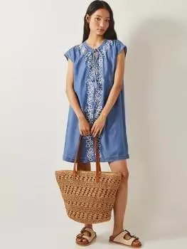 Мини- платье isolde chambray Monsoon, синий