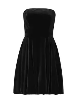 Мини-платье из эластичного бархата Lunar Shoshanna, цвет jet