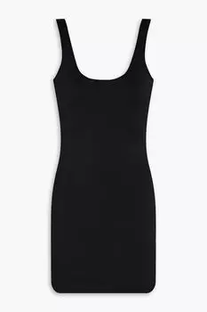 Мини-платье из эластичного джерси GOOD AMERICAN, черный