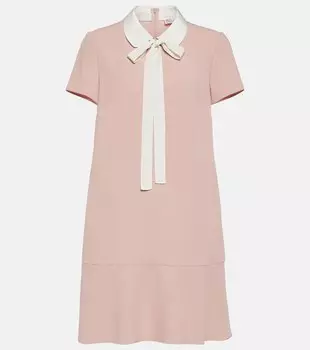 Мини-платье из атласного крепа REDVALENTINO, фиолетовый