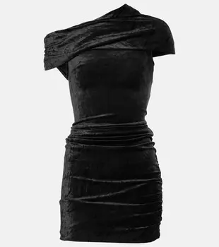 Мини-платье из бархата Lilies Lola Rick Owens, черный