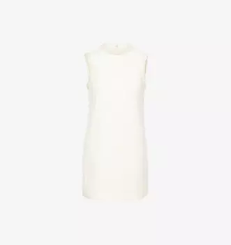 Мини-Платье из букле с пайетками и жемчугом Self-Portrait, бежевый