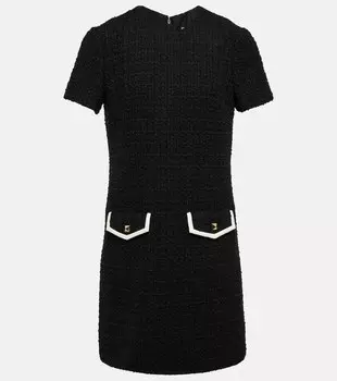 Мини-платье из букле VALENTINO, черный