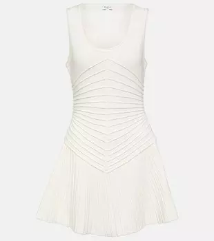 Мини-платье из джерси Alaa, белый