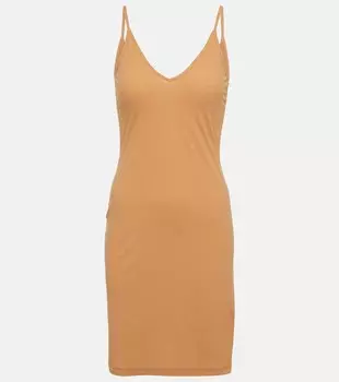 Мини-платье из джерси JIL SANDER, бежевый
