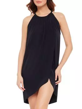 Мини-платье из джерси с лямкой на шее Magicsuit, черный