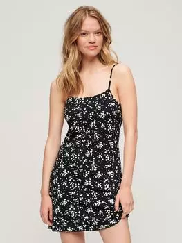 Мини-платье из джерси с принтом Superdry, принт Sasha Daisy