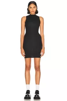 Мини-платье из джерси с воротником-стойкой Helsa, цвет Black Ink