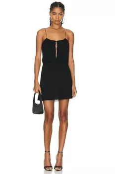 Мини-платье из джерси Saint Laurent, цвет Noir