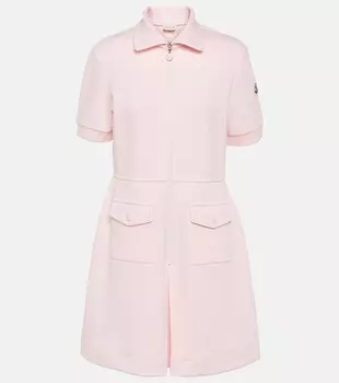 Мини-платье из хлопка Moncler, розовый