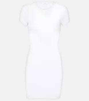 Мини-платье из хлопкового джерси Wardrobe.Nyc, белый