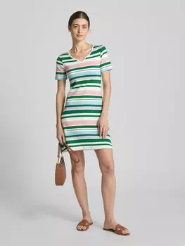 Мини-платье из хлопковой смеси Tom Tailor Denim, кремовый